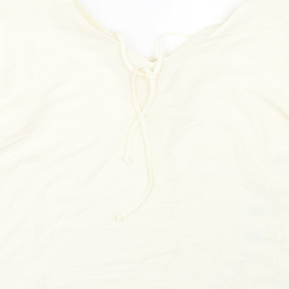 Womens UK Size 14 R edition Beige Basic Blouse