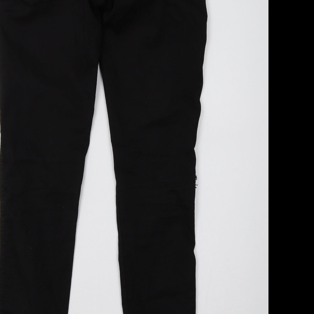 Womens UK Size 28 Preworn Regular Fit Skinny Black Jeans
