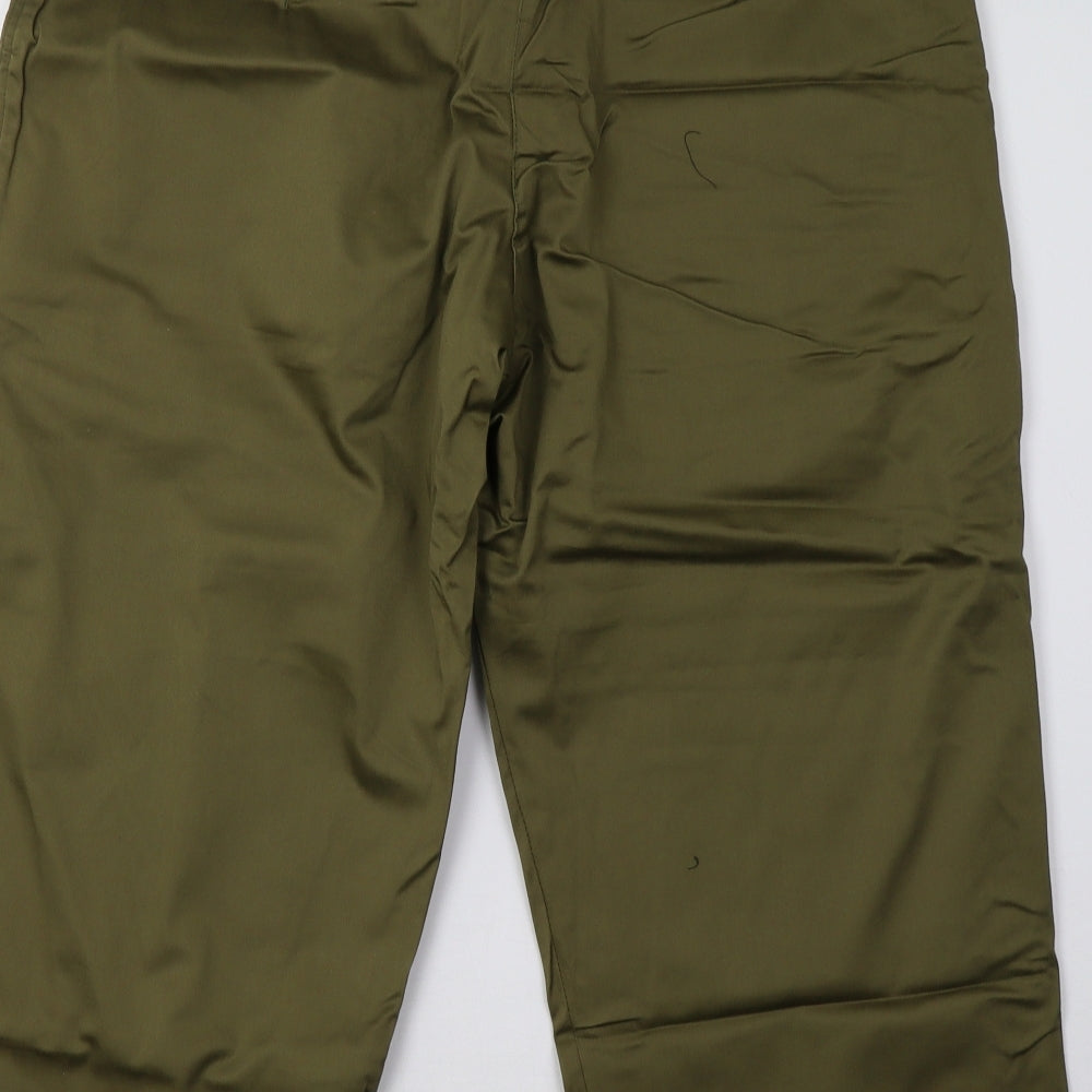 Womens UK Size 40 moose Regular Fit Cropped Green Trousers