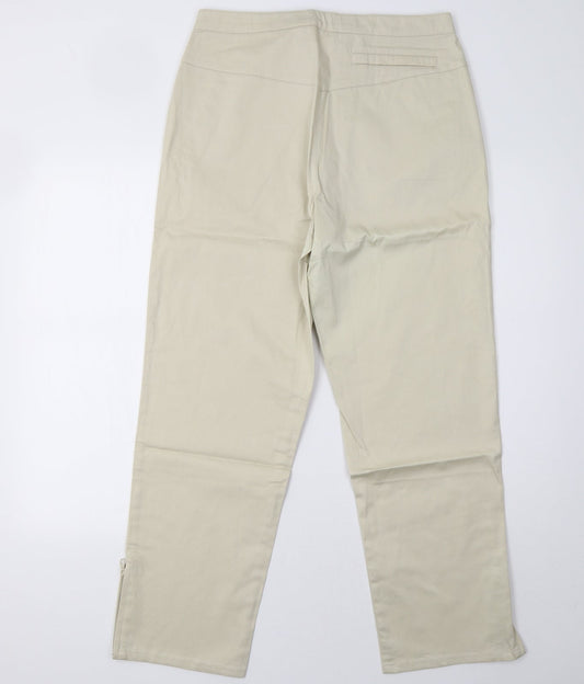 mouse Womens Beige Trousers Size 14 L31 in