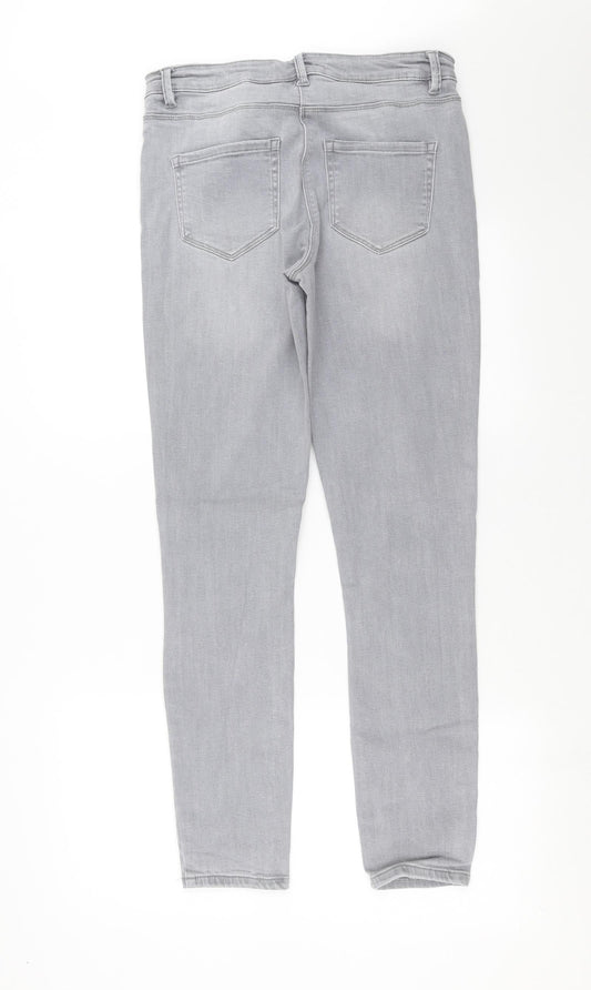 Womens UK Size 14 Preworn Extra-Slim Fit Skinny Grey Jeans