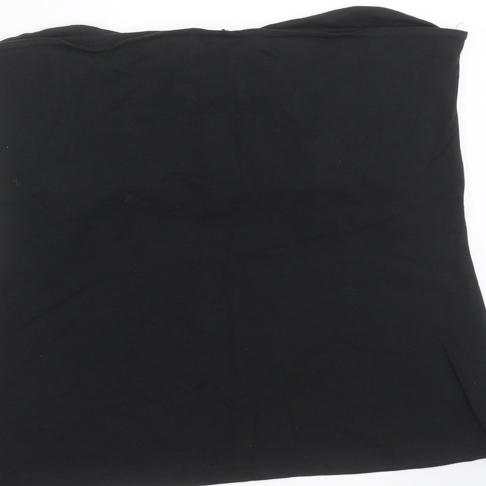 Intuition Essentials Womens Black Basic T-Shirt Size 16