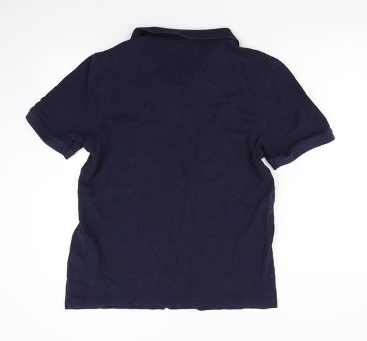 TU Mens Blue Polo Size M