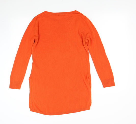 South Womens Orange Knit Jumper Dress Size 12