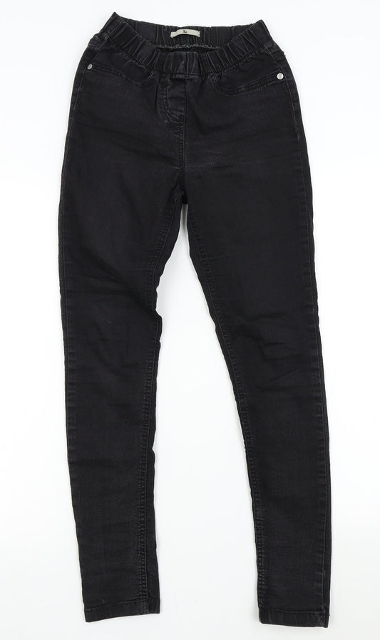 Additional front view of Tu women’s black denim skinny jeans, size UK 8, 29-inch leg