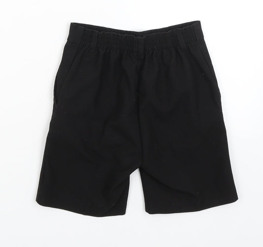 George Boys Black Bermuda Shorts Size 6-7 Years