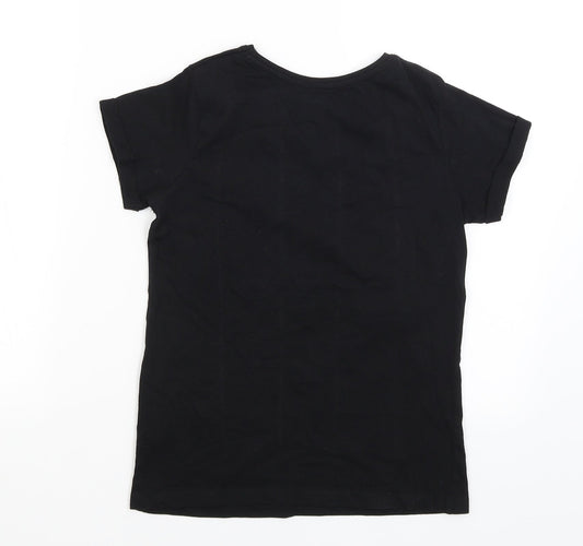 Primark Girls Black Basic T-Shirt Size 10-11 Years - That's My Bestie