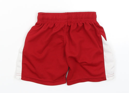 LK FC Boys Red Sweat Shorts Size 2 Years