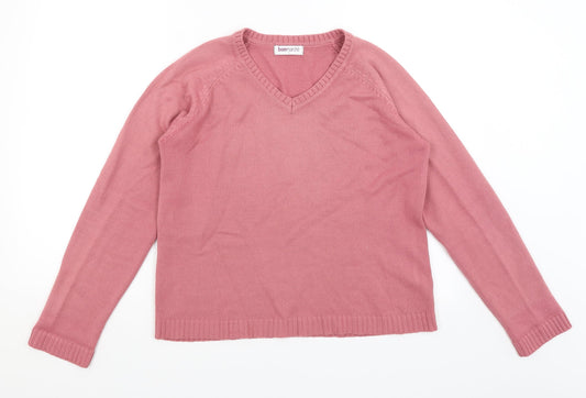 Womens UK Size S Bonmarche Pink Pullover Jumper