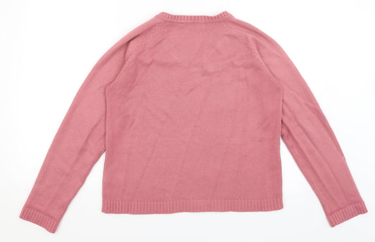 Womens UK Size S Bonmarche Pink Pullover Jumper