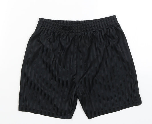 George Boys Black Striped Sweat Shorts Size 9-10 Years