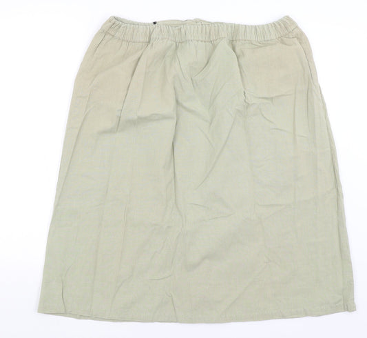 Akal Womens Green A-Line Skirt Size L