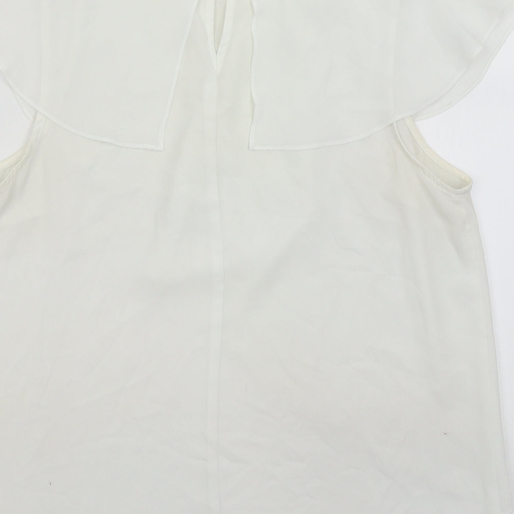 Womens UK Size 14 Peacocks White Basic Blouse