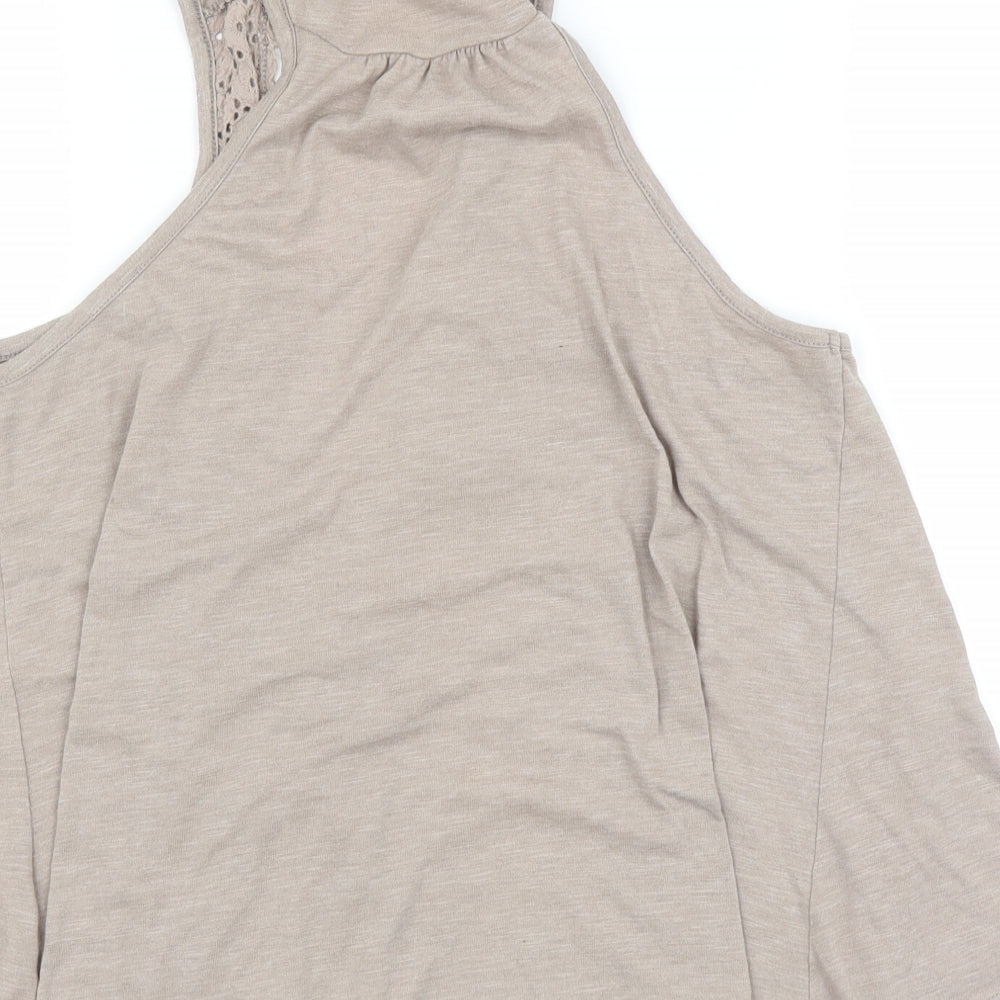 Brand and care label for George women’s beige cardigan jumper, size UK 12