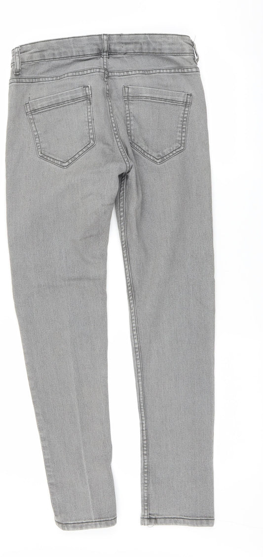 Denim & Co. Womens Grey Skinny Jeans Size 28 L30 in