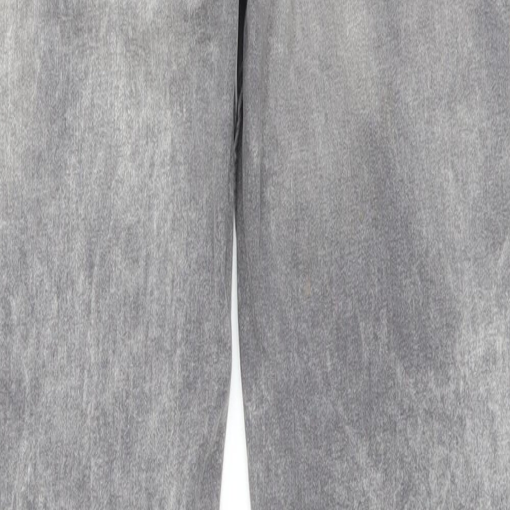 Brand and care label for Denim & Co. women’s grey skinny jeans, size UK 28, 32-inch leg