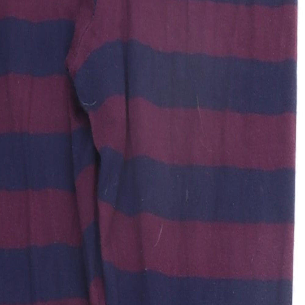 Brand and care label for Love To Lounge girls’ purple striped top pyjama pants, size XS