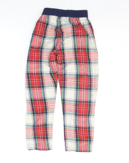 George Boys Beige Check Pyjama Pants Size 6-7 Years