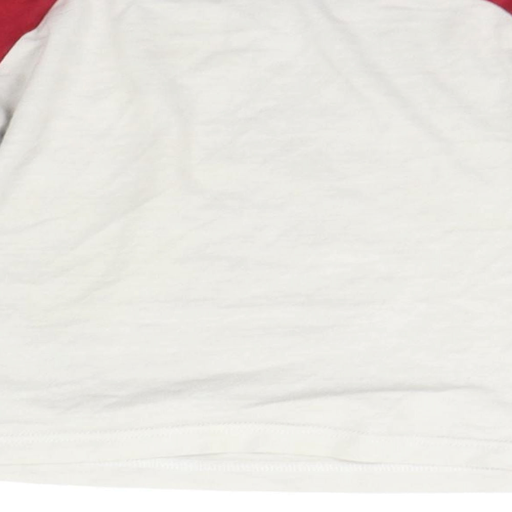 Brand and care label for Matalan boys’ beige basic t-shirt, size 7, years - happy potter
