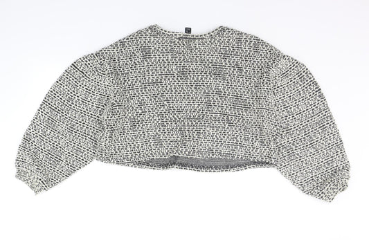 Primark Womens White Geometric Pullover Jumper Size L
