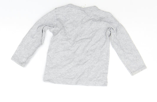 H&M Baby Grey Basic T-Shirt Size 18-24 Months - Tie