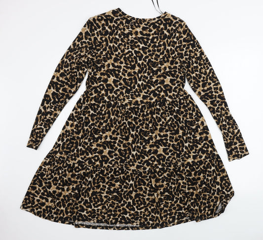 F&F Womens Animal Print A-Line Size 12
