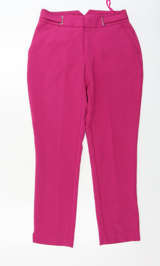 Womens UK Size 8 Nutmeg Regular Fit Pink Trousers