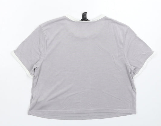 FOREVER 21 Womens Grey Basic T-Shirt Size S