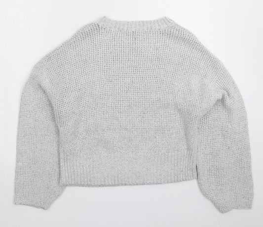 Womens UK Size S Topshop Grey Pullover Jumper