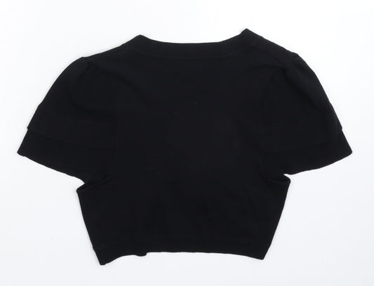 Papaya Womens Black Knit Cardigan Jumper Size 10