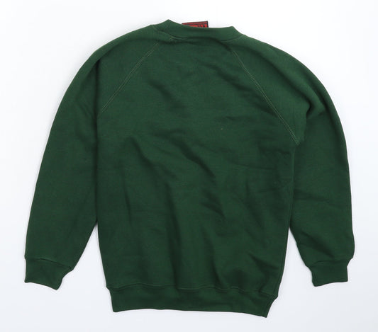 1st Class Clothes Boys Green Pullover Sweatshirt Size 7-8 Years