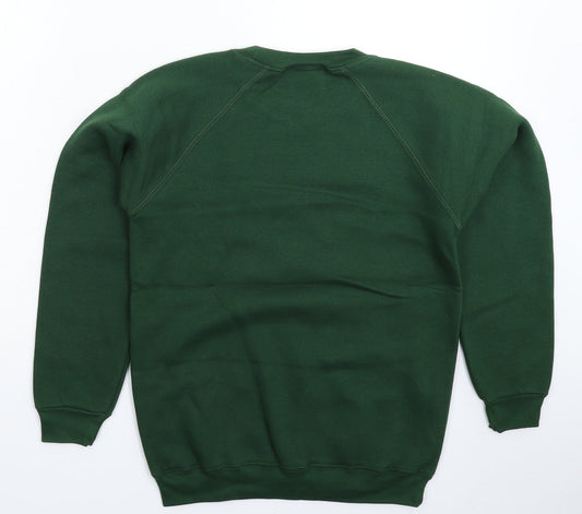 1st Class Clothes Boys Green Pullover Sweatshirt Size 11-12 Years