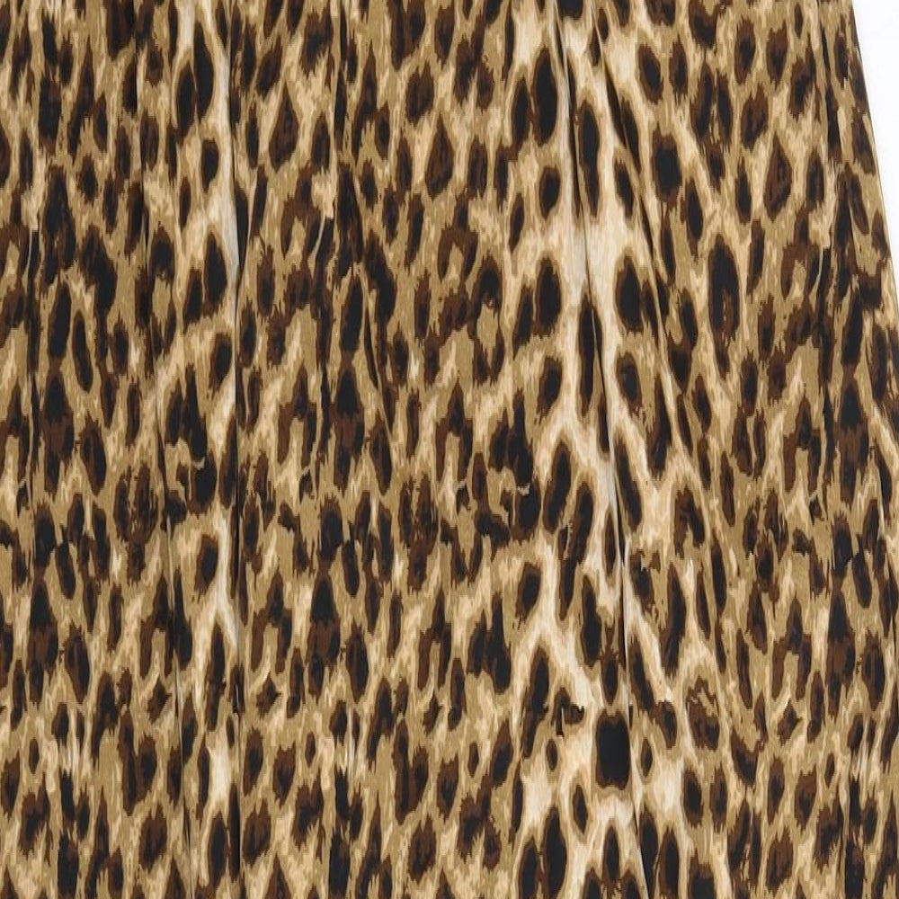 Brand and care label for Ocean Club women’s multicoloured animal print fit & flare, size UK 8