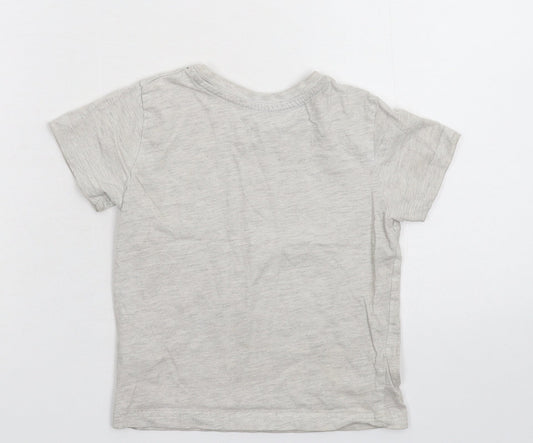 Primark Girls Grey Basic T-Shirt Size 2-3 Years
