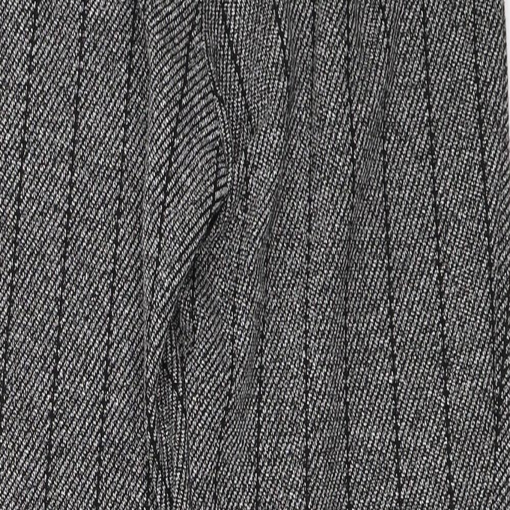 Womens UK Size 8 River Island Regular Fit Capri Black Trousers