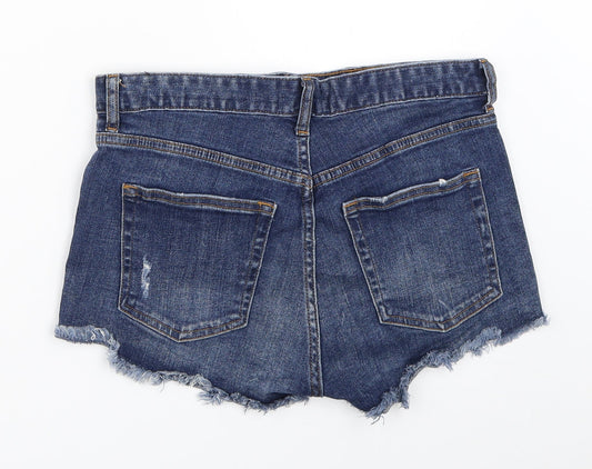 H&M Womens Blue Hot Pants Shorts Size 36