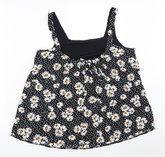 Womens UK Size 10 Dorothy Perkins Black Basic Blouse