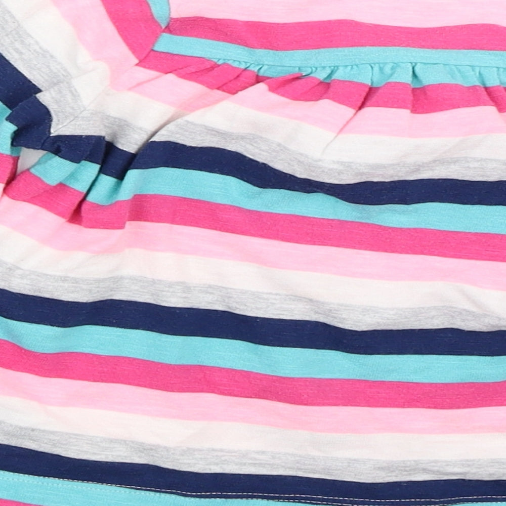Brand and care label for Gap girls’ pink striped cardigan jumper, size 3, years