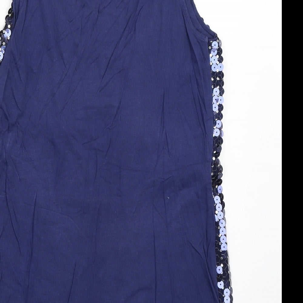 Womens UK Size S Oasis Blue Basic Blouse