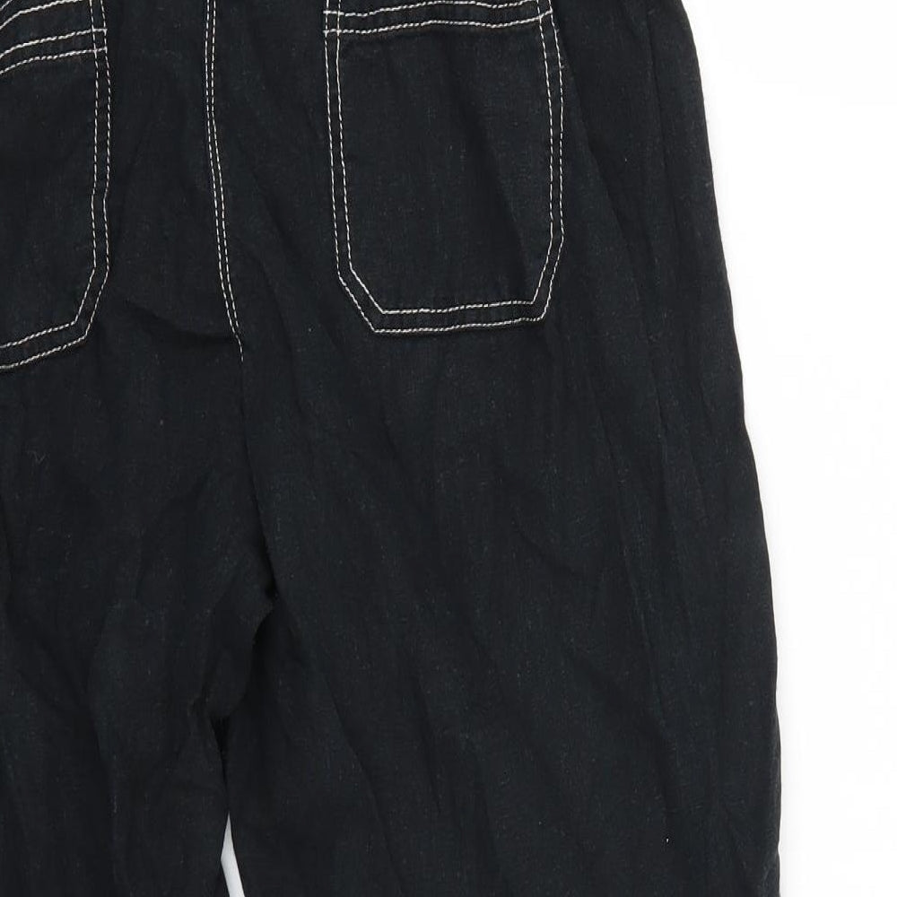Womens UK Size 12 BHS Regular Fit Cropped Blue Trousers