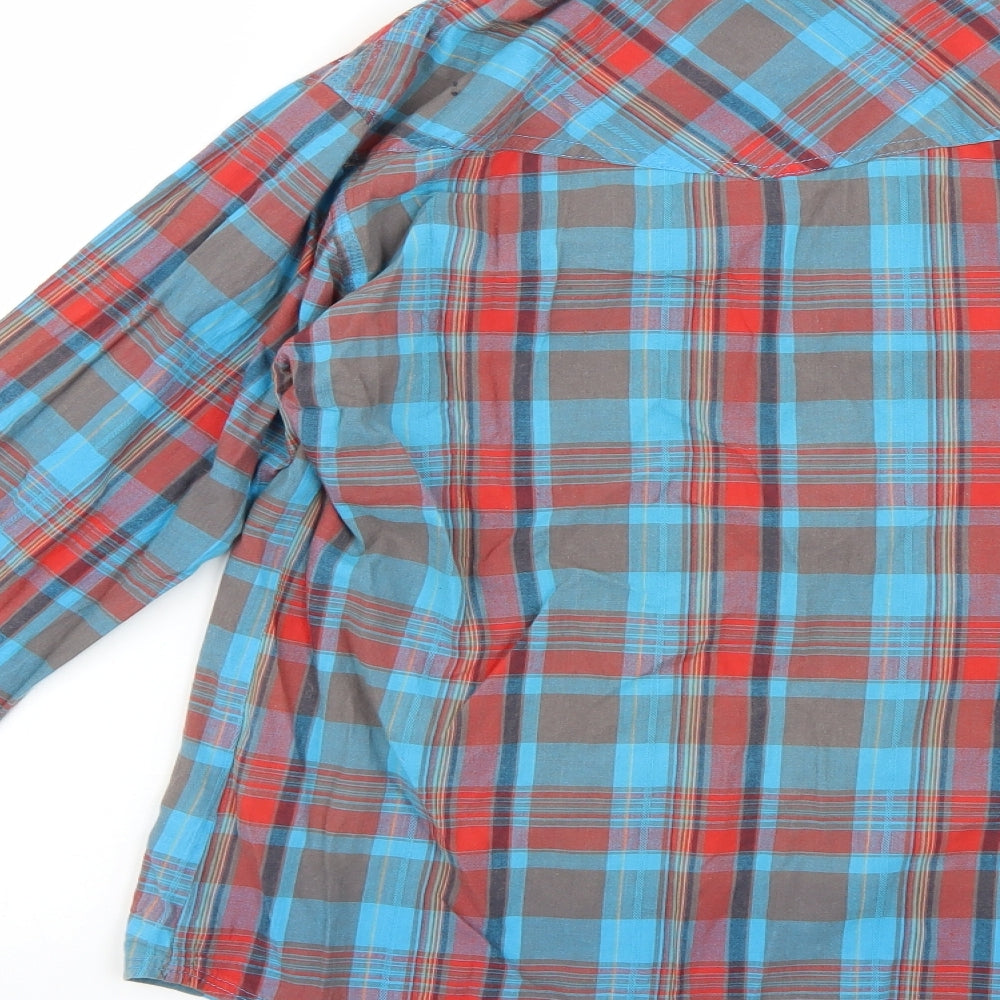 Mens UK Size S Henleys Multicoloured Button-Up Long Sleeve Casual Shirt