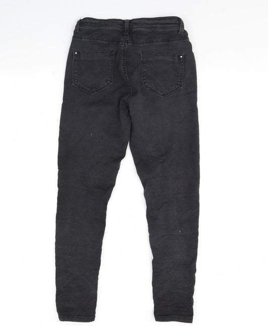 Dorothy Perkins Womens Black Denim Skinny Jeans Size 12 L28 in