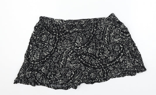Cherokee Womens Black Geometric Sweat Shorts Size L