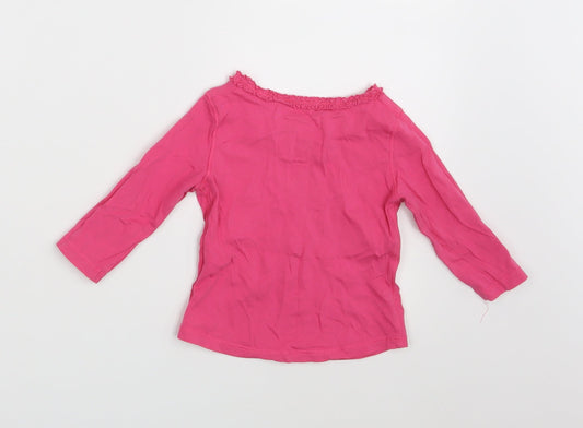 NEXT Girls Pink Basic T-Shirt Size 6-9 Months