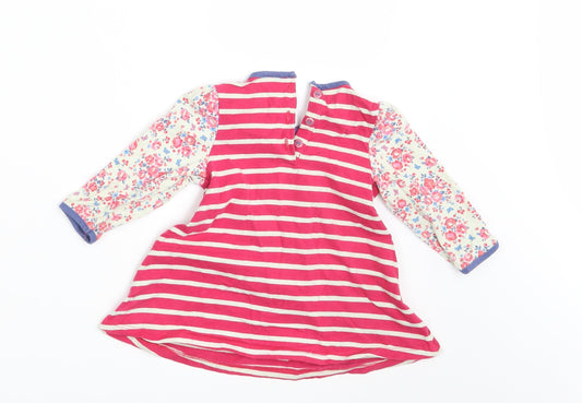 Mini Club Girls Pink Floral T-Shirt Dress Size 6-9 Months