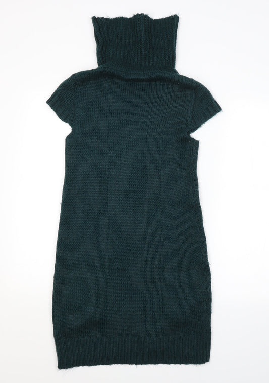 E-vie Womens Green Jumper Dress Size 8