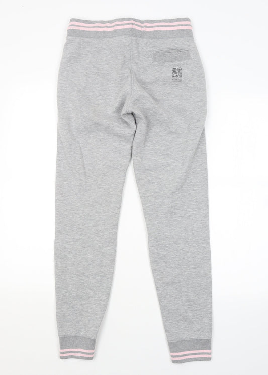 Crosshatch Womens Grey Striped Sweatpants Trousers Size XS L28 in