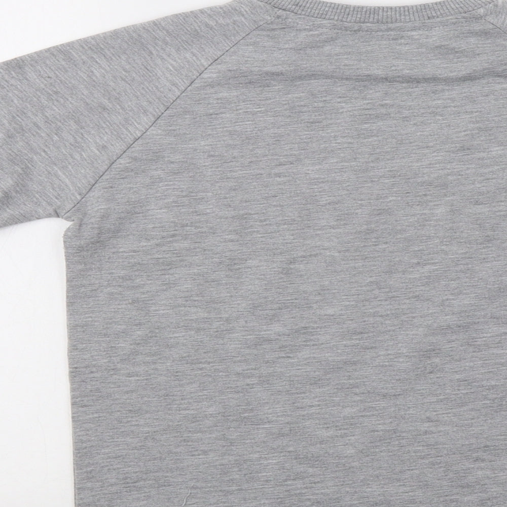 Brand and care label for By Lid-ma-r boys’ grey pullover sweatshirt, size 7-8, years - skate