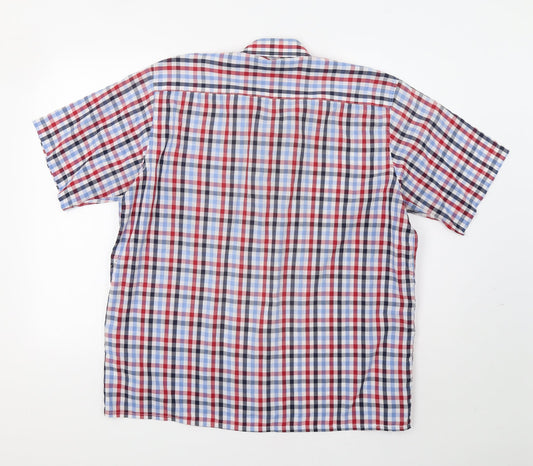 Shirtfaster Mens Red Check Button-Up Size L
