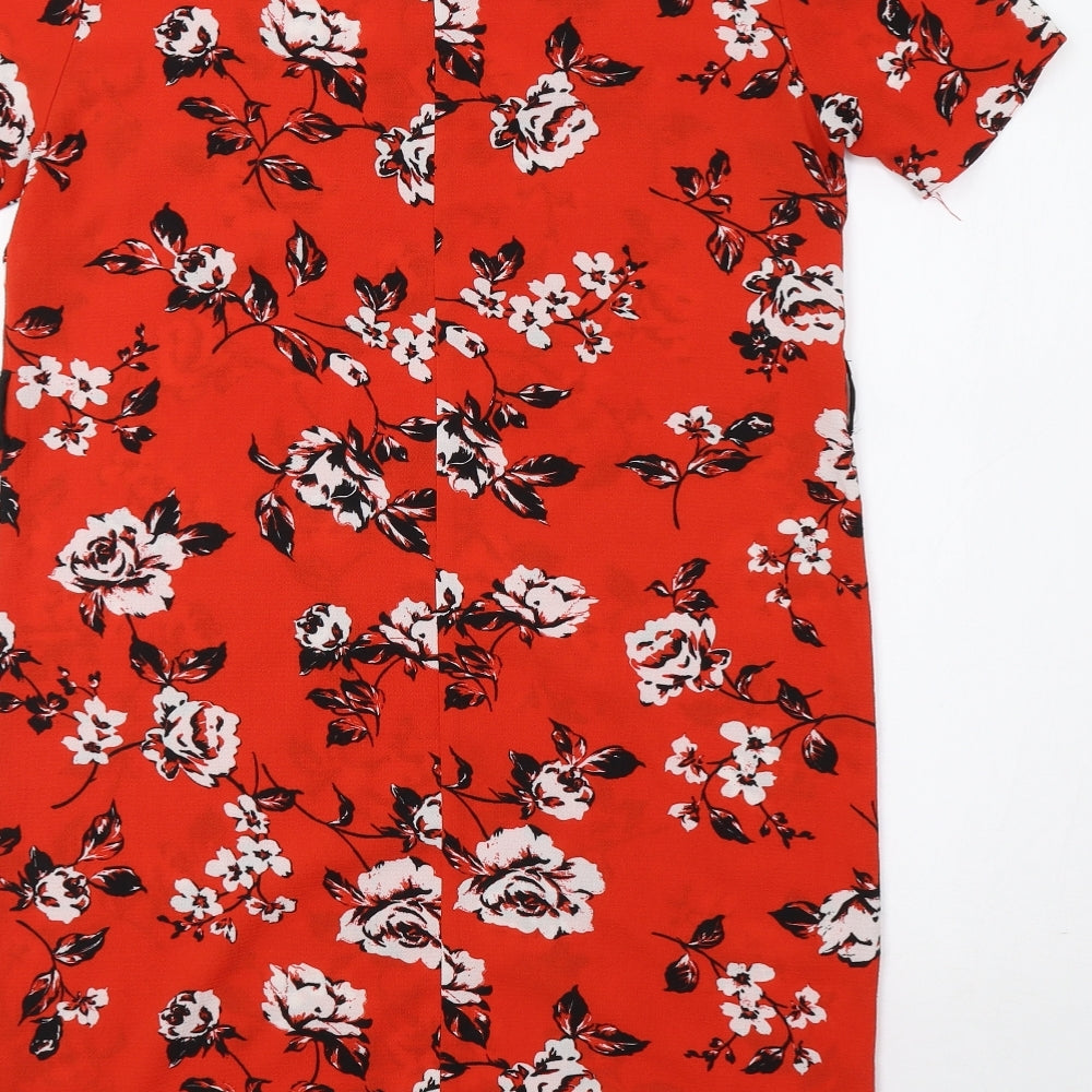 Primark Womens Red Floral Sheath Size 10